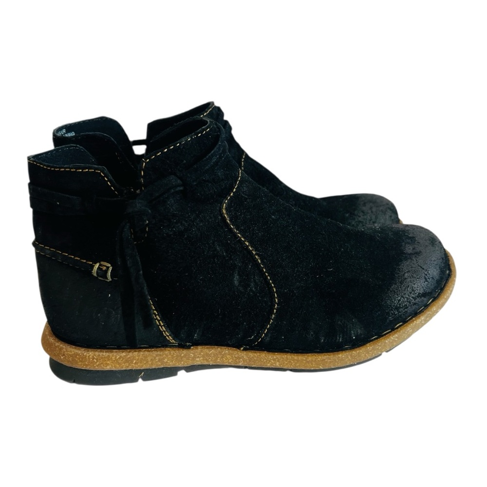 Born Black Suede Distressed Ankle Boots - Picture 2 of 6